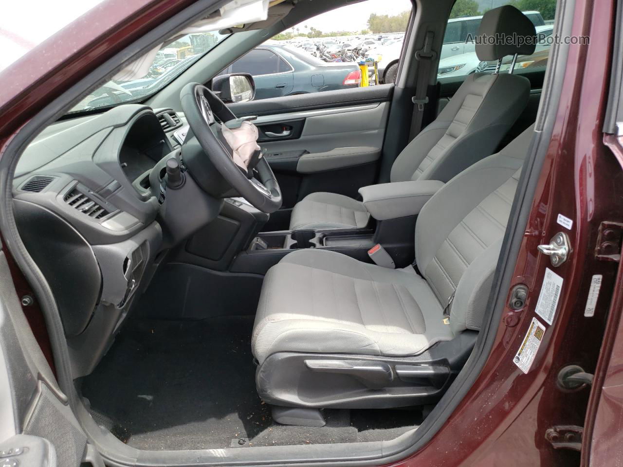 2019 Honda Cr-v Lx Burgundy vin: 5J6RW5H39KL003525