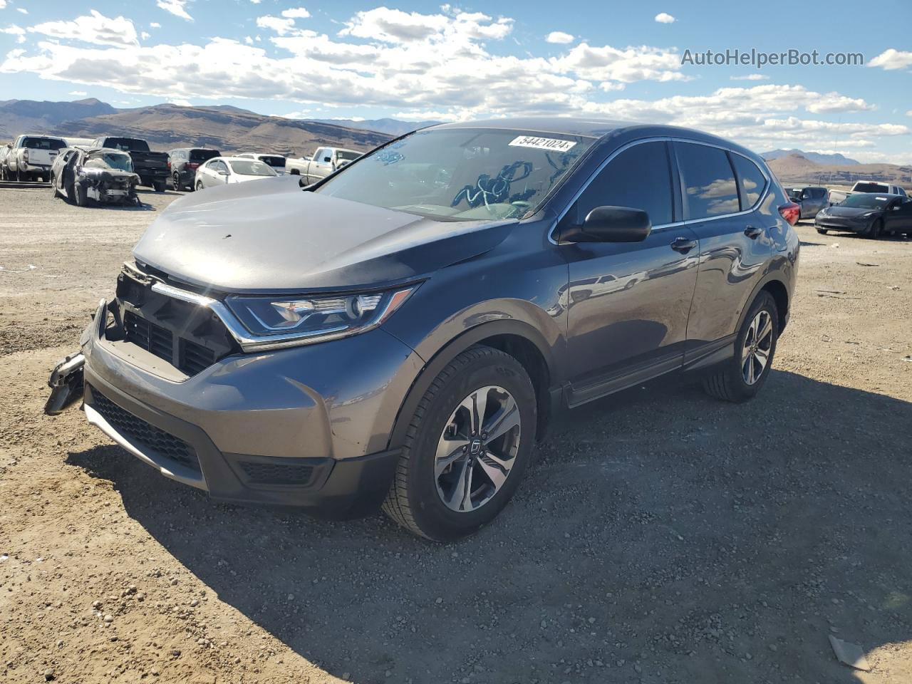 2019 Honda Cr-v Lx Gray vin: 5J6RW5H39KL005114