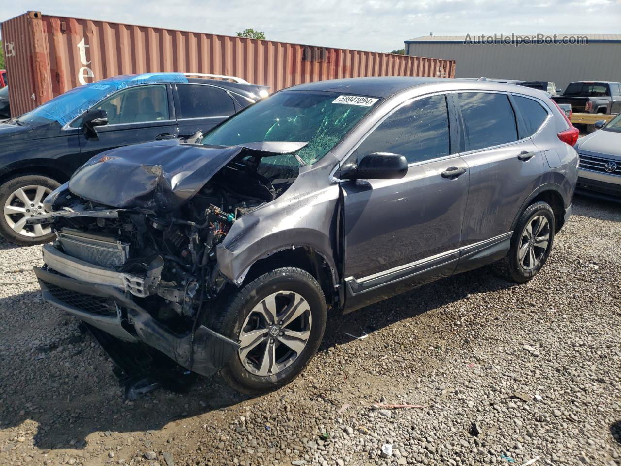 2017 Honda Cr-v Lx Gray vin: 5J6RW6H30HL002200