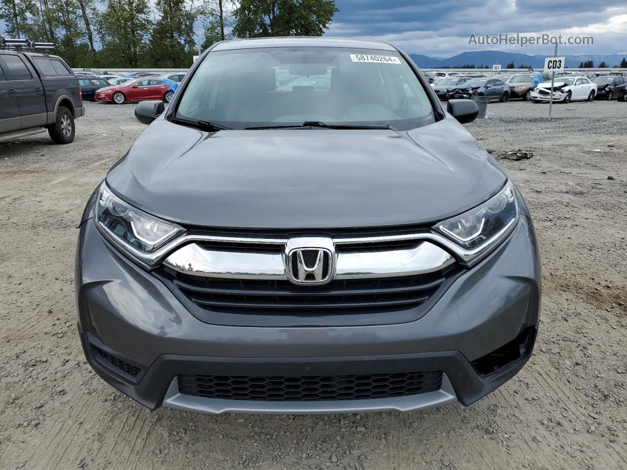 2019 Honda Cr-v Lx Charcoal vin: 5J6RW6H31KL000205