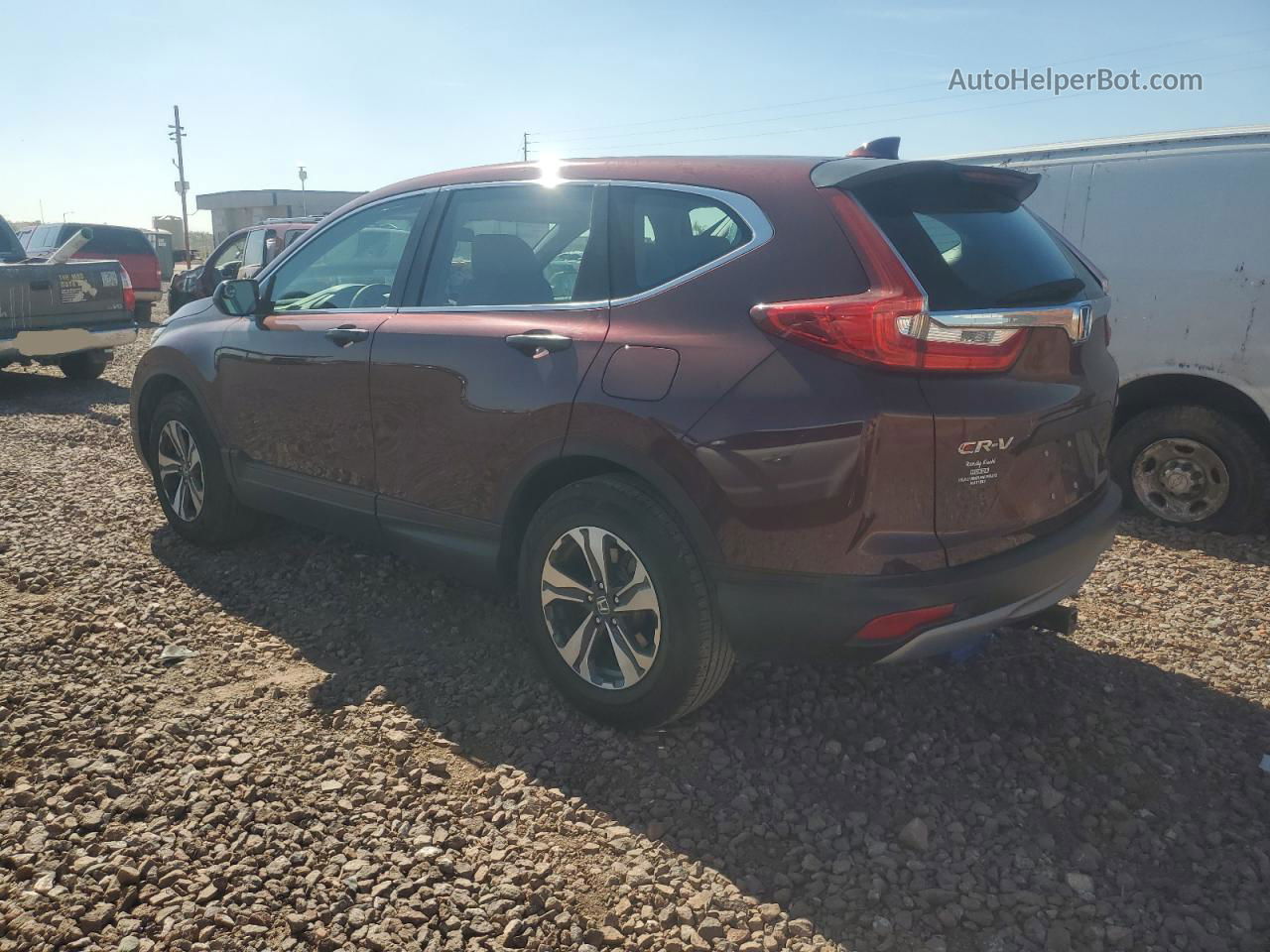 2017 Honda Cr-v Lx Burgundy vin: 5J6RW6H34HL007898