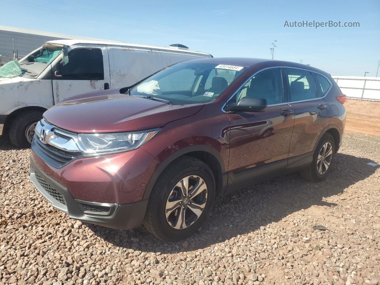 2017 Honda Cr-v Lx Burgundy vin: 5J6RW6H34HL007898