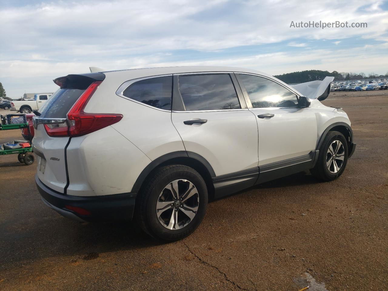 2019 Honda Cr-v Lx White vin: 5J6RW6H34KL004118