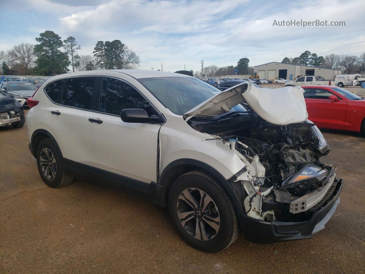 2019 Honda Cr-v Lx White vin: 5J6RW6H34KL004118