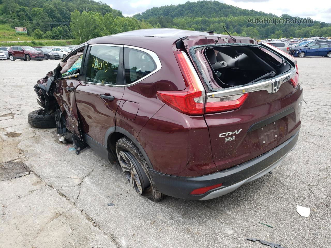 2017 Honda Cr-v Lx Maroon vin: 5J6RW6H35HL004220