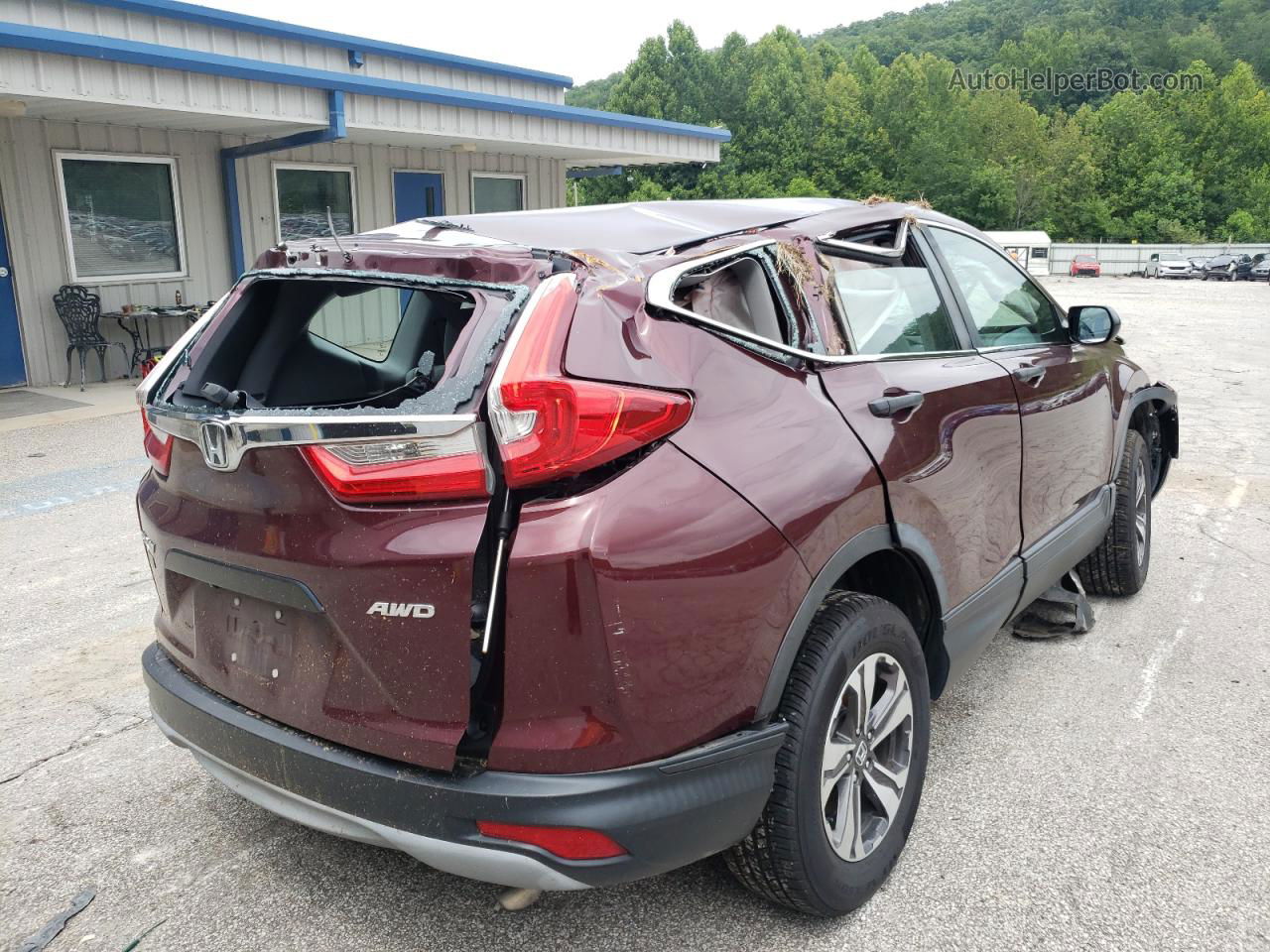 2017 Honda Cr-v Lx Maroon vin: 5J6RW6H35HL004220