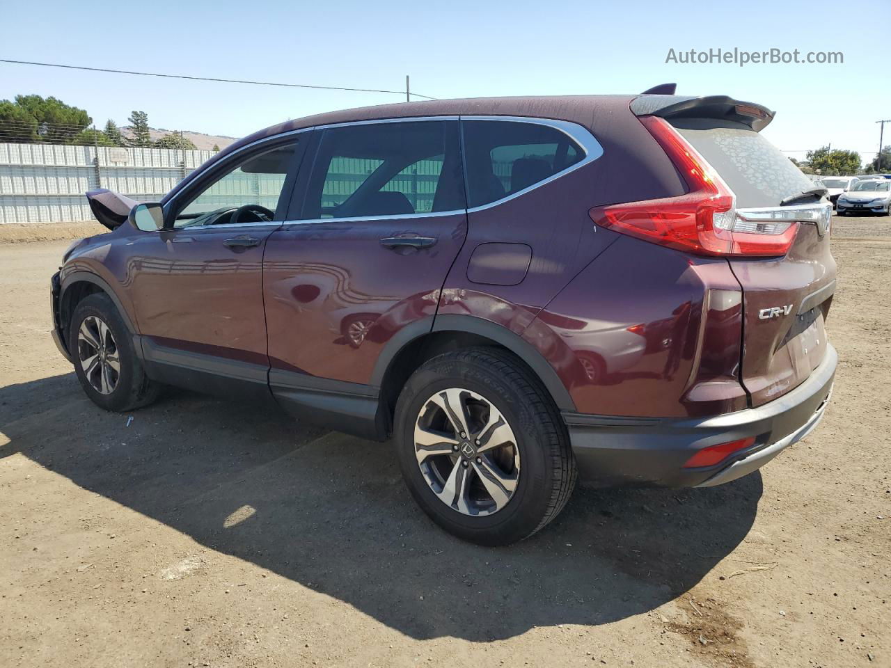 2019 Honda Cr-v Lx Burgundy vin: 5J6RW6H37KL000936