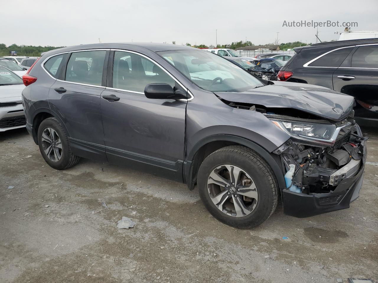 2019 Honda Cr-v Lx Gray vin: 5J6RW6H38KL003571