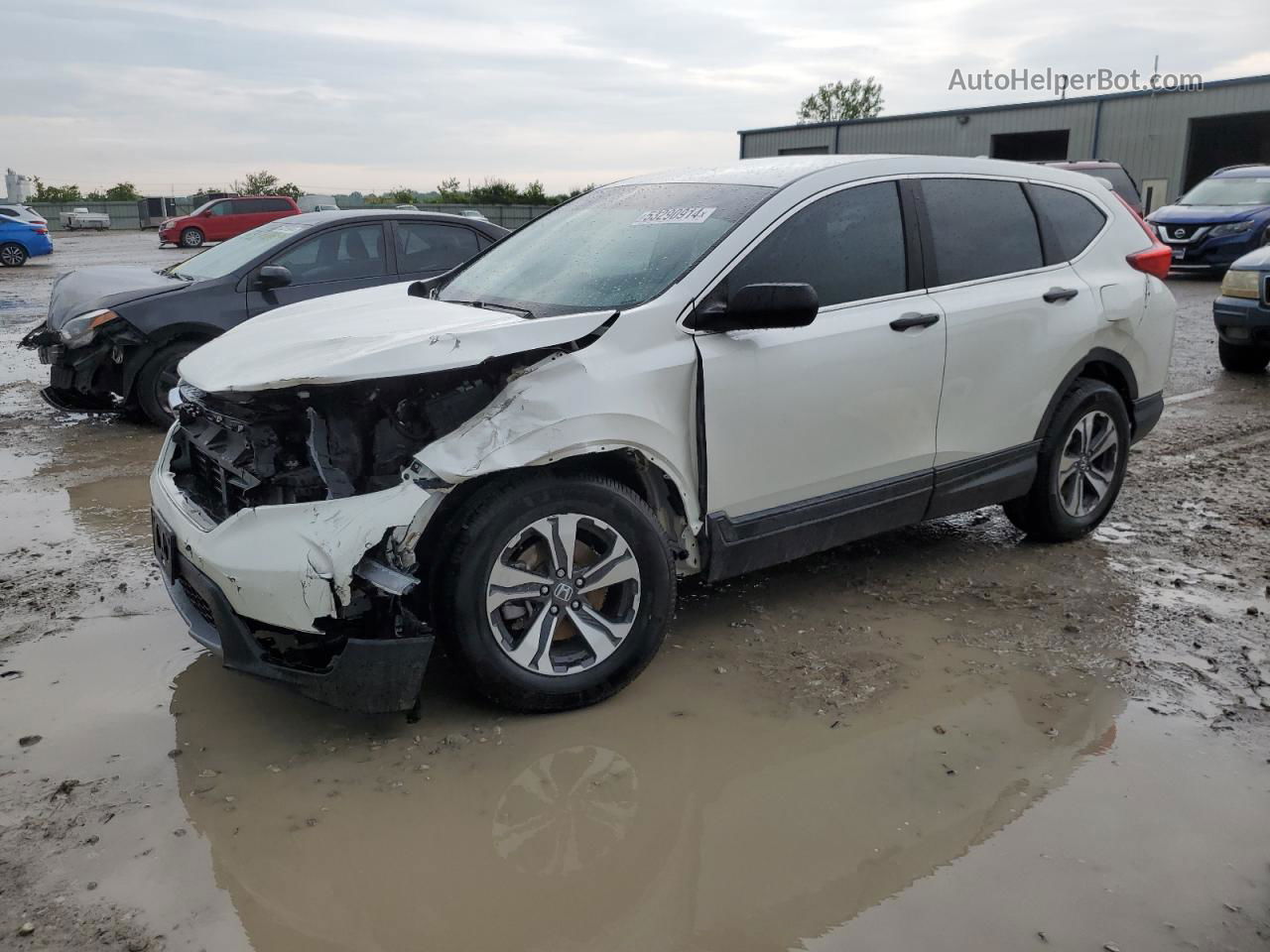 2017 Honda Cr-v Lx White vin: 5J6RW6H39HL001126