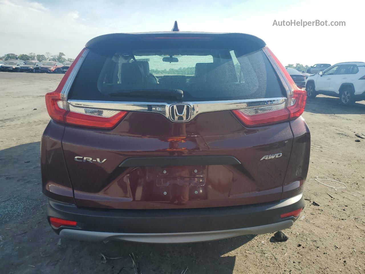 2018 Honda Cr-v Lx Burgundy vin: 5J6RW6H39JL001603