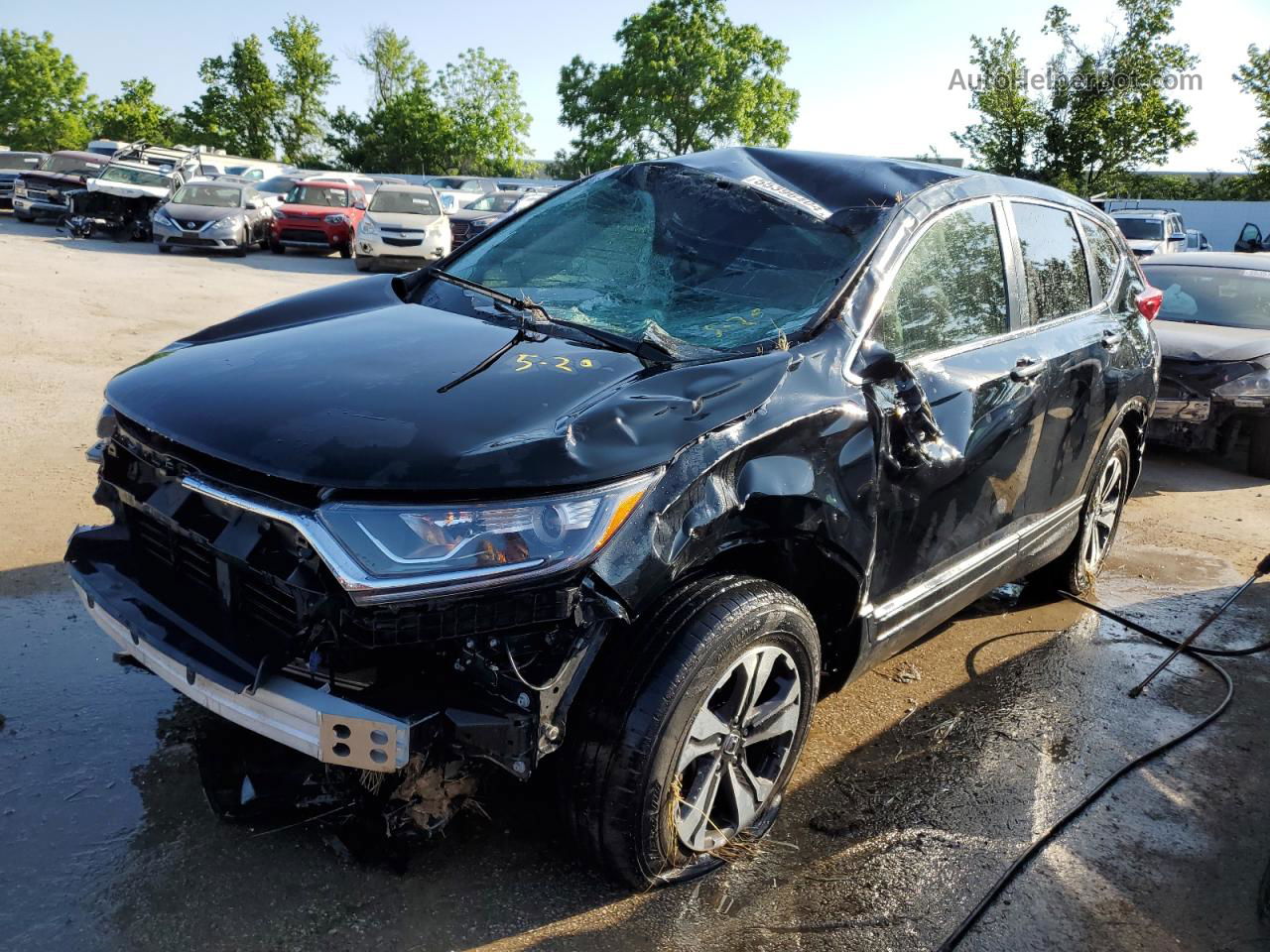 2017 Honda Cr-v Lx Black vin: 5J6RW6H3XHL000423