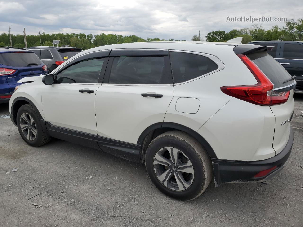 2018 Honda Cr-v Lx White vin: 5J6RW6H3XJL000928