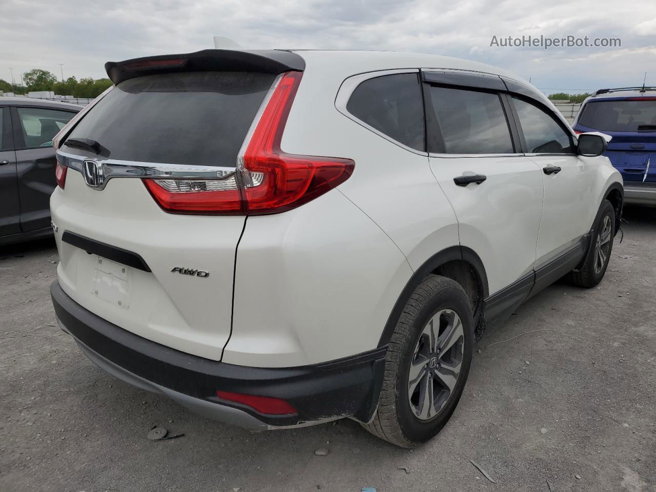 2018 Honda Cr-v Lx White vin: 5J6RW6H3XJL000928