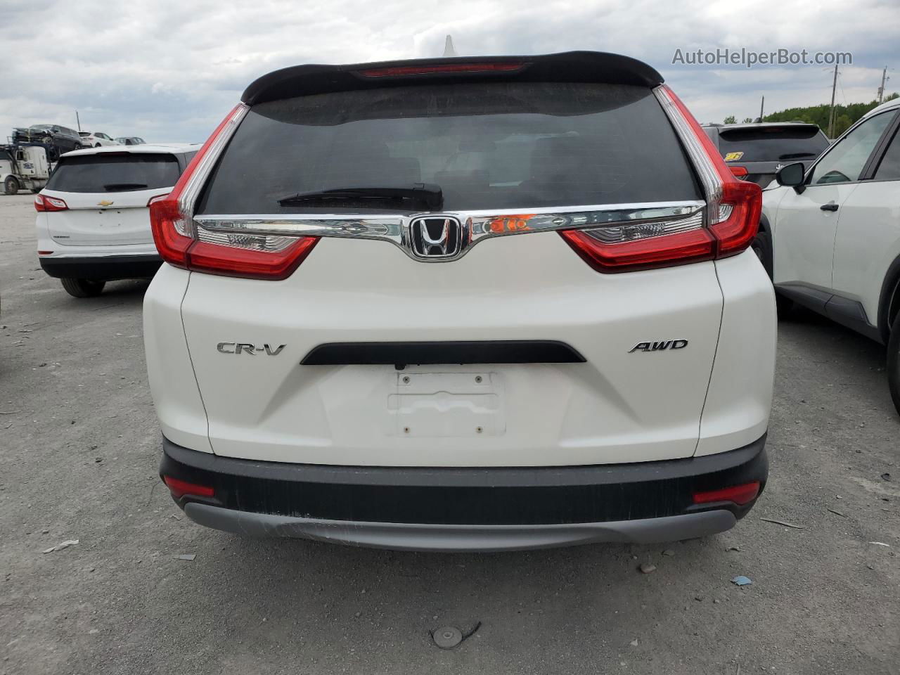 2018 Honda Cr-v Lx White vin: 5J6RW6H3XJL000928