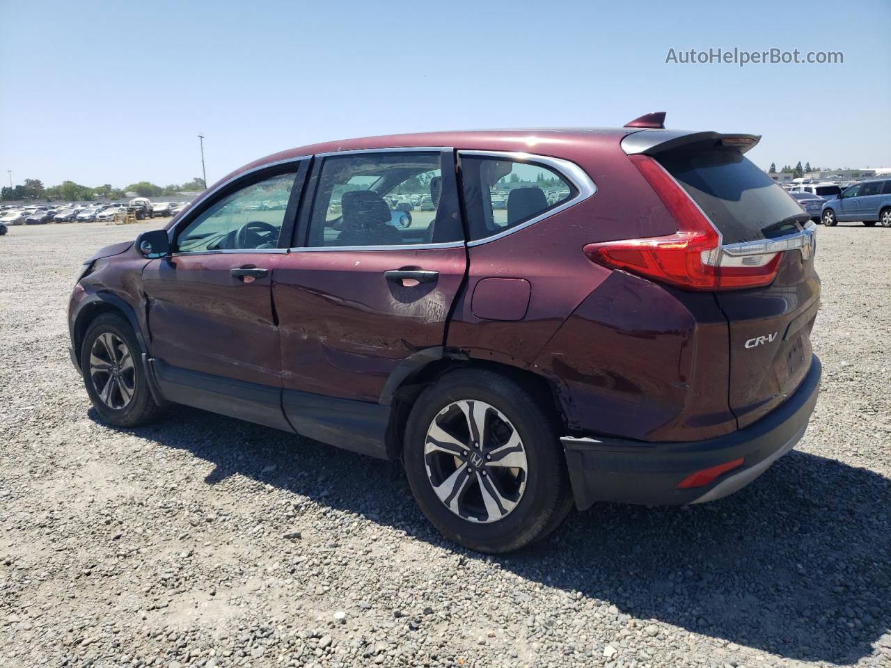 2018 Honda Cr-v Lx Burgundy vin: 5J6RW6H3XJL001657