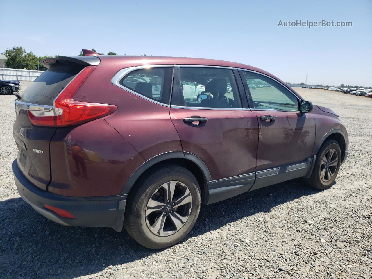 2018 Honda Cr-v Lx Burgundy vin: 5J6RW6H3XJL001657