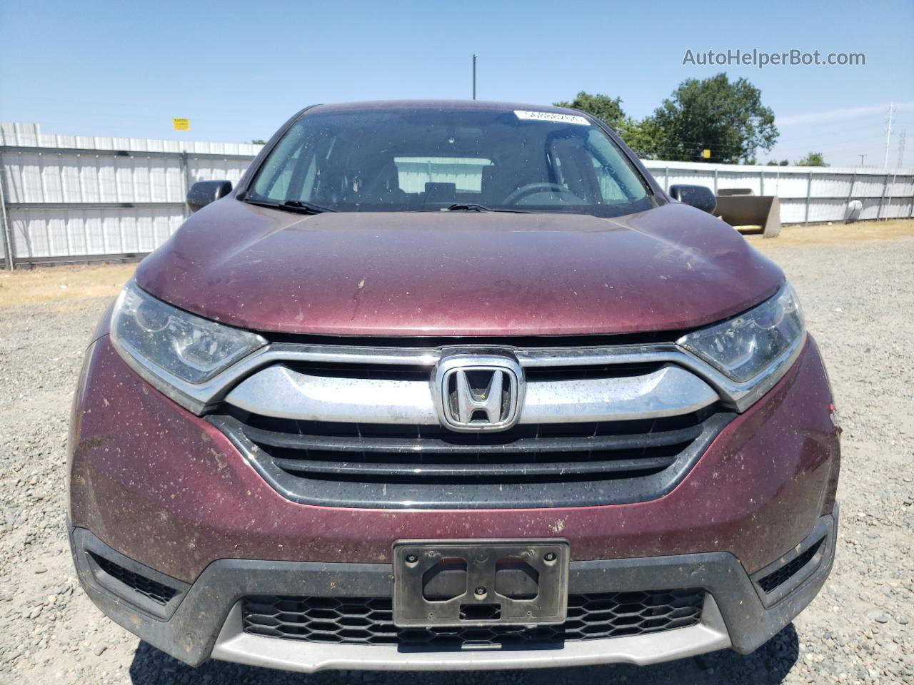 2018 Honda Cr-v Lx Burgundy vin: 5J6RW6H3XJL001657