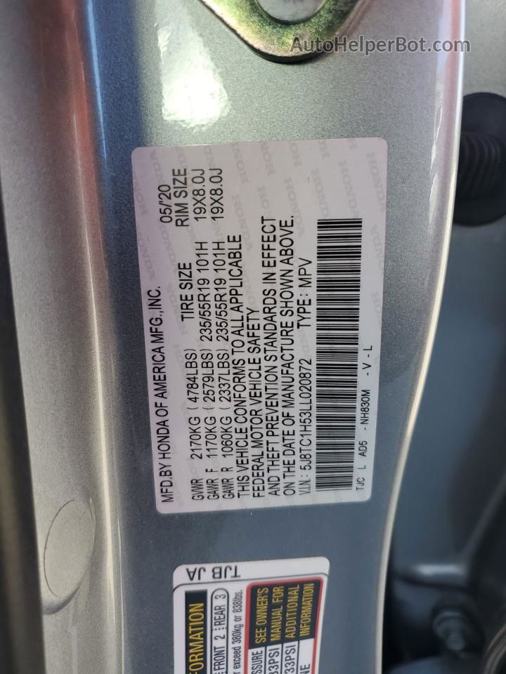 2020 Acura Rdx Technology Silver vin: 5J8TC1H53LL020872