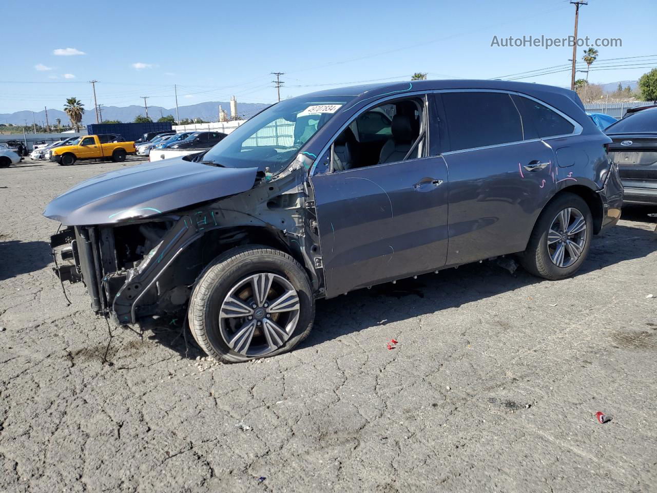 2020 Acura Mdx  Gray vin: 5J8YD3H36LL016313