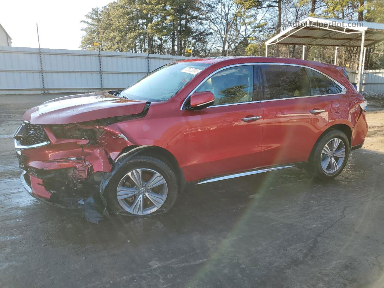 2020 Acura Mdx  Red vin: 5J8YD3H37LL002033