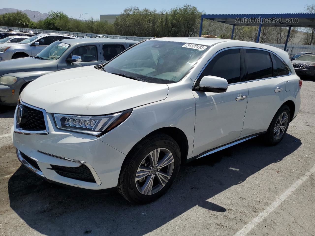 2020 Acura Mdx  White vin: 5J8YD3H37LL013016