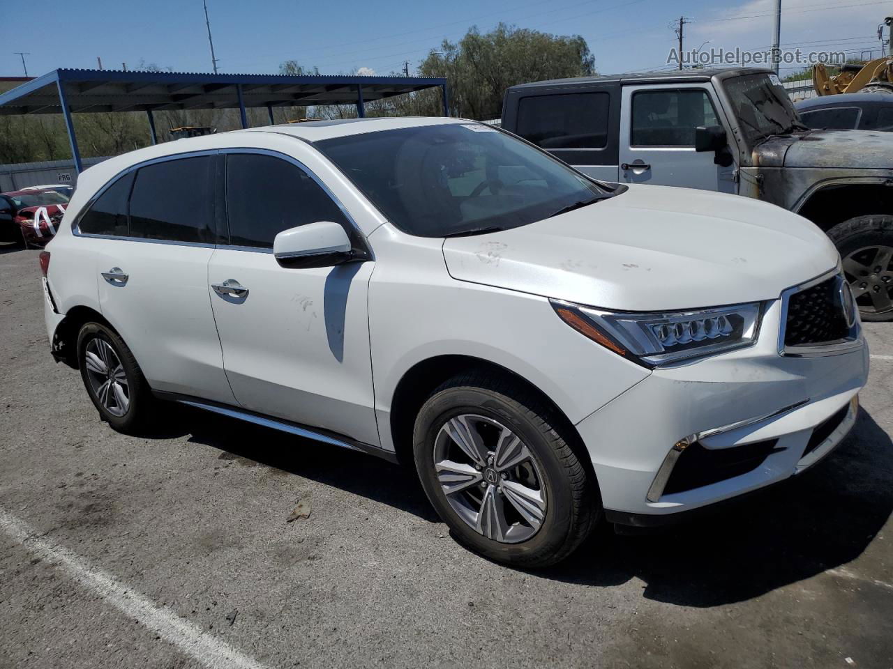 2020 Acura Mdx  White vin: 5J8YD3H37LL013016