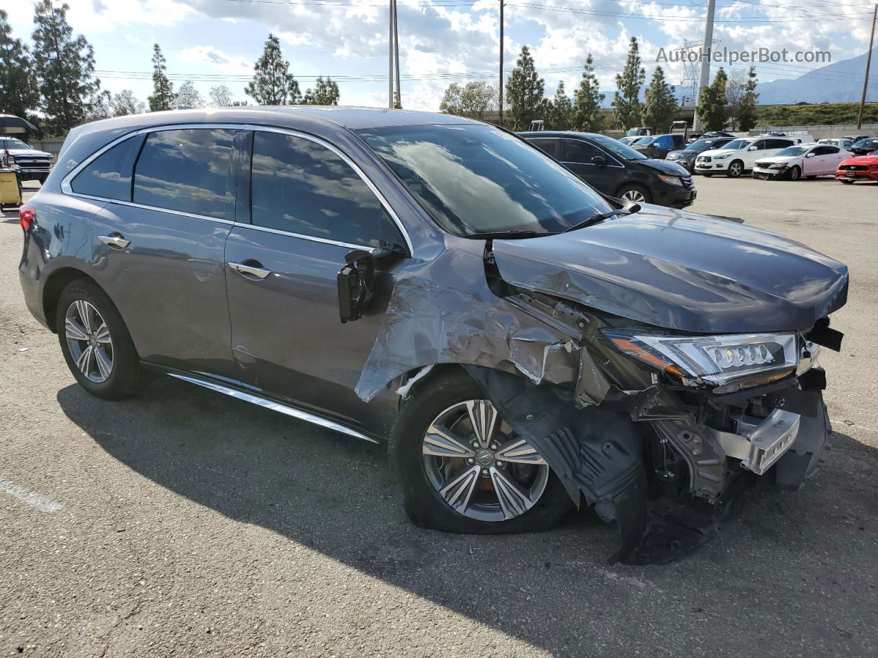 2020 Acura Mdx  Gray vin: 5J8YD3H38LL006933