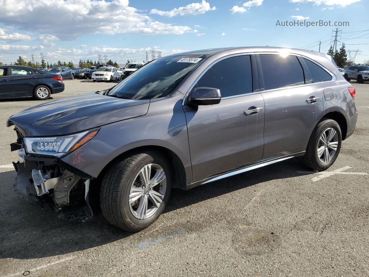 2020 Acura Mdx  Gray vin: 5J8YD3H38LL006933