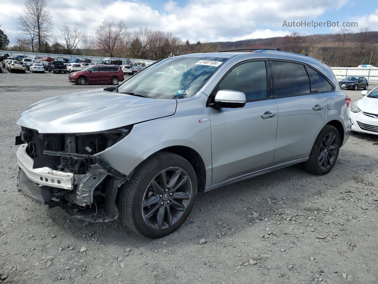 2020 Acura Mdx A-spec Серебряный vin: 5J8YD4H01LL019793