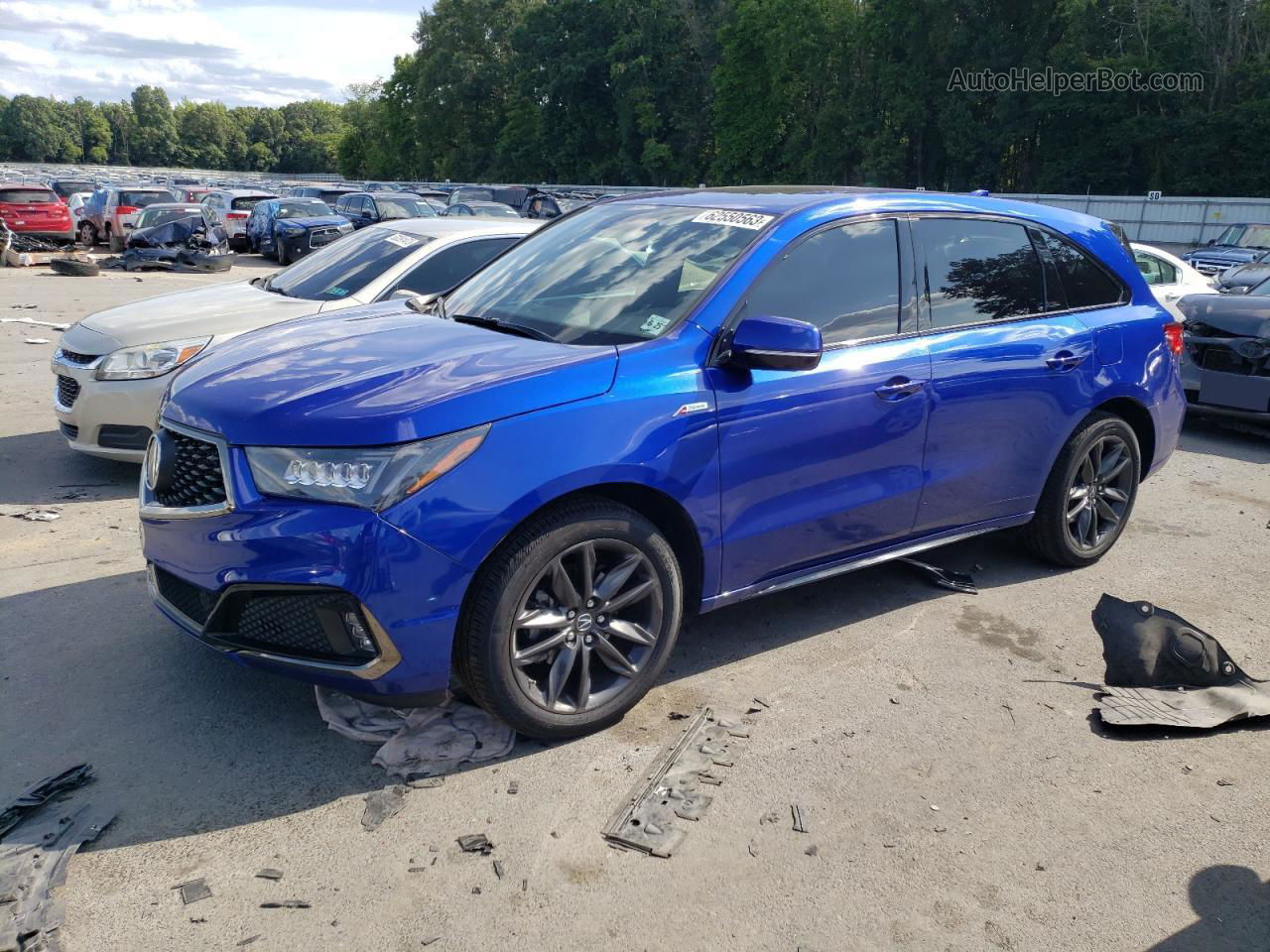 2020 Acura Mdx A-spec Синий vin: 5J8YD4H03LL014871