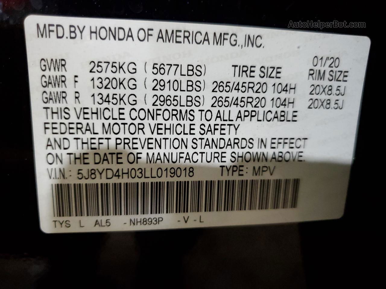 2020 Acura Mdx A-spec Black vin: 5J8YD4H03LL019018