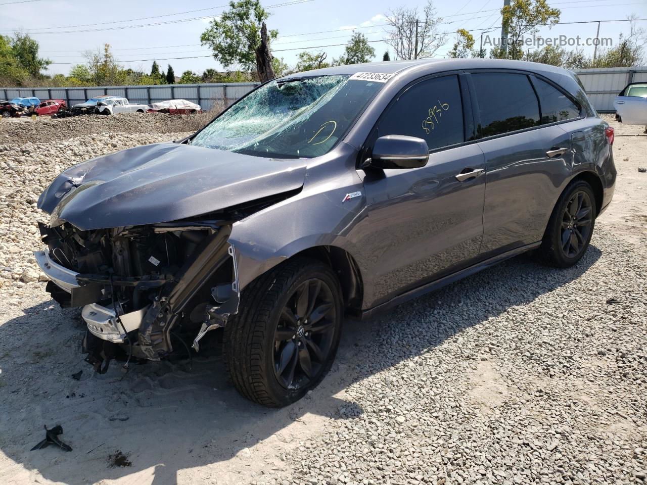 2020 Acura Mdx A-spec Gray vin: 5J8YD4H03LL024137