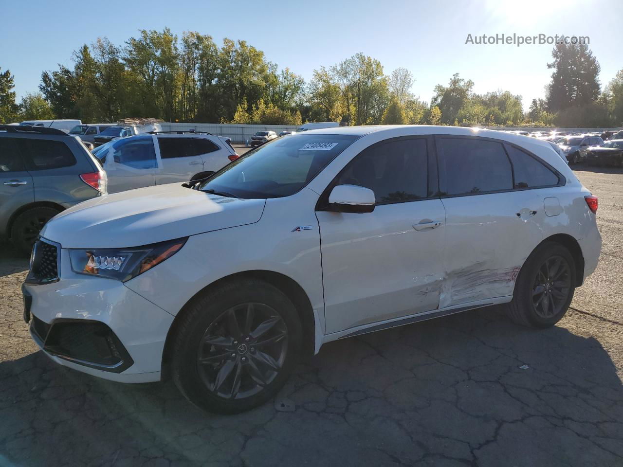 2020 Acura Mdx A-spec White vin: 5J8YD4H04LL023577