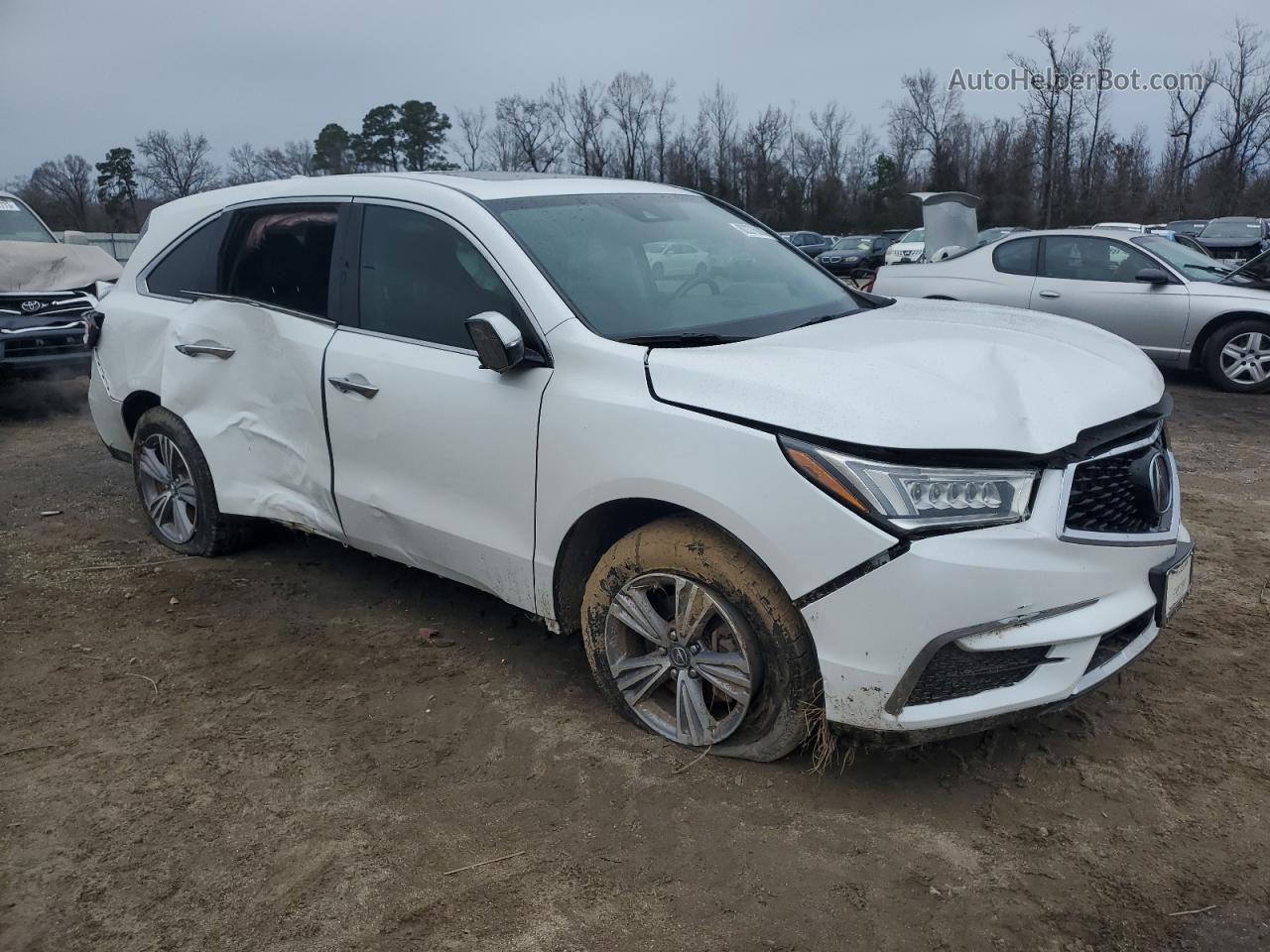 2020 Acura Mdx  White vin: 5J8YD4H30LL004843