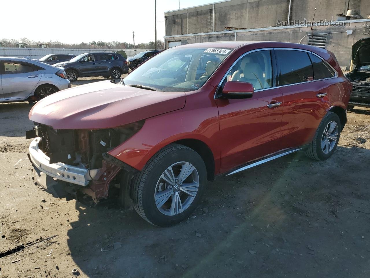 2020 Acura Mdx  Red vin: 5J8YD4H33LL041756