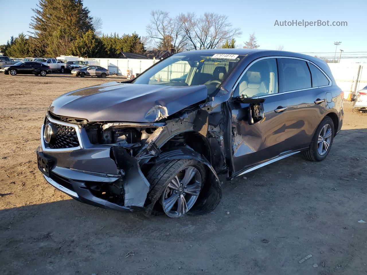 2020 Acura Mdx  Gray vin: 5J8YD4H34LL043662