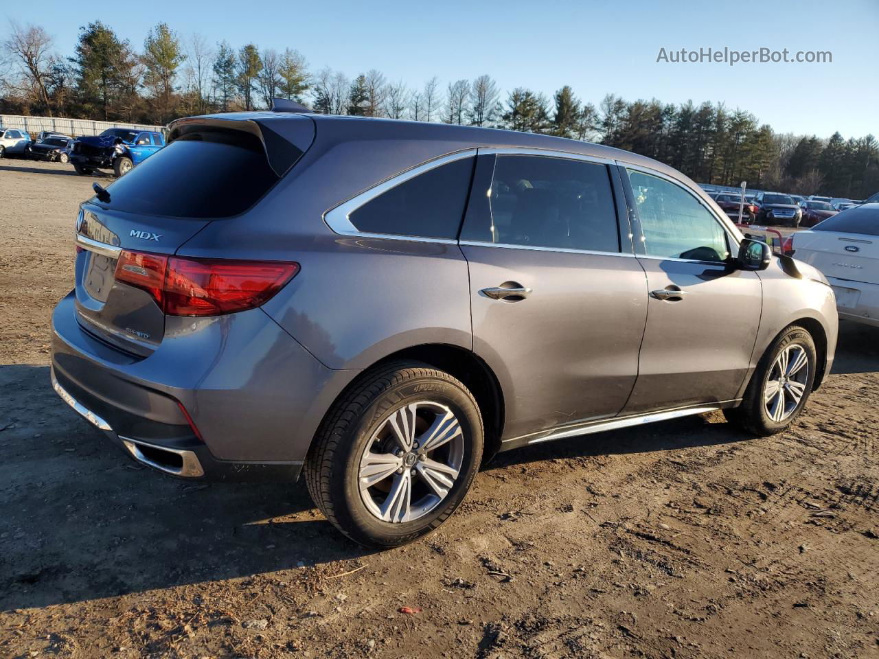 2020 Acura Mdx  Gray vin: 5J8YD4H34LL043662