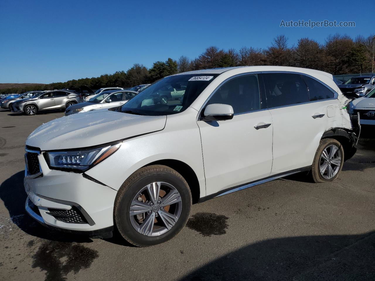 2020 Acura Mdx  White vin: 5J8YD4H34LL054516