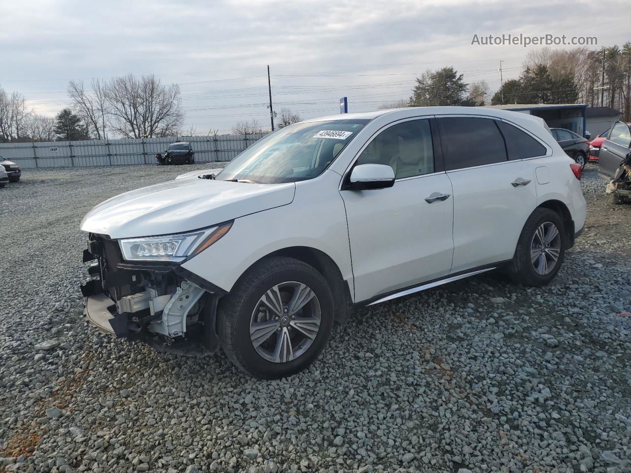 2020 Acura Mdx  White vin: 5J8YD4H3XLL028325