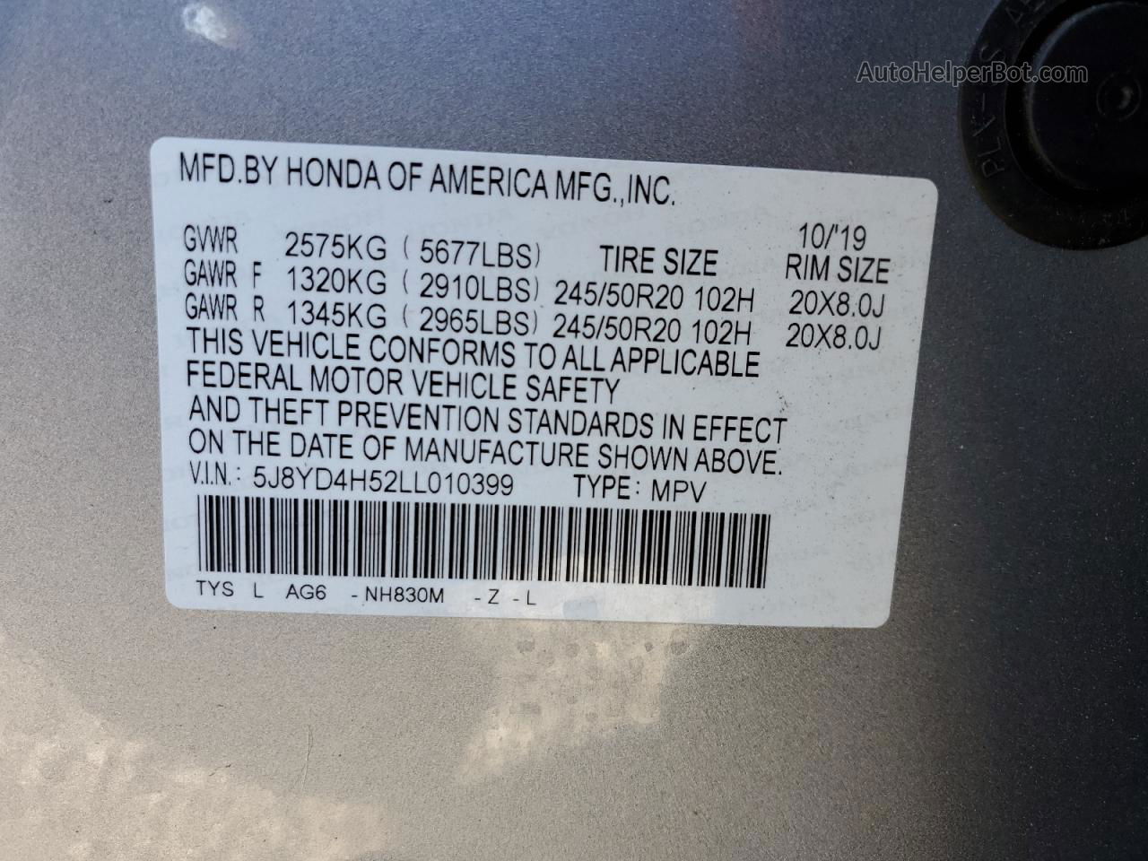 2020 Acura Mdx Technology Silver vin: 5J8YD4H52LL010399