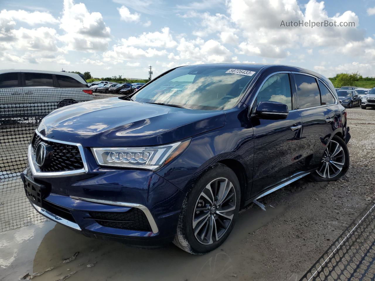 2020 Acura Mdx Technology Синий vin: 5J8YD4H55LL032431