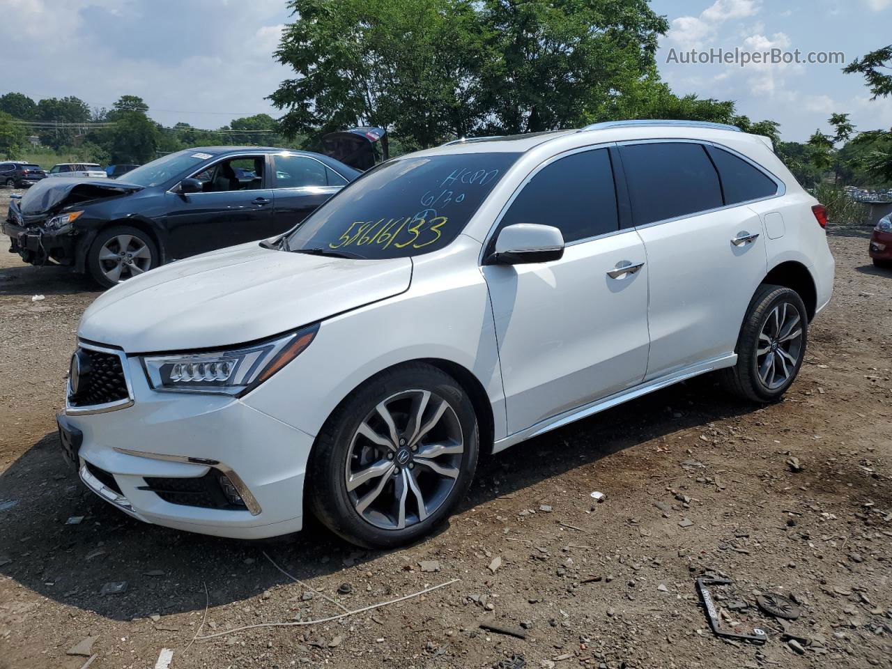 2020 Acura Mdx Advance White vin: 5J8YD4H81LL015393