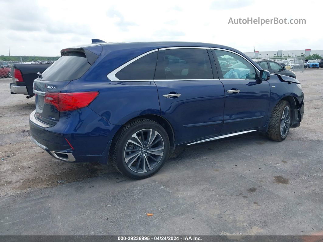 2020 Acura Mdx Sport Hybrid Technology Package Blue vin: 5J8YD7H59LL001457