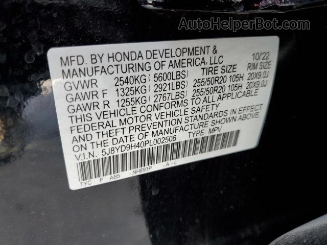 2023 Acura Mdx Technology Black vin: 5J8YD9H40PL002506