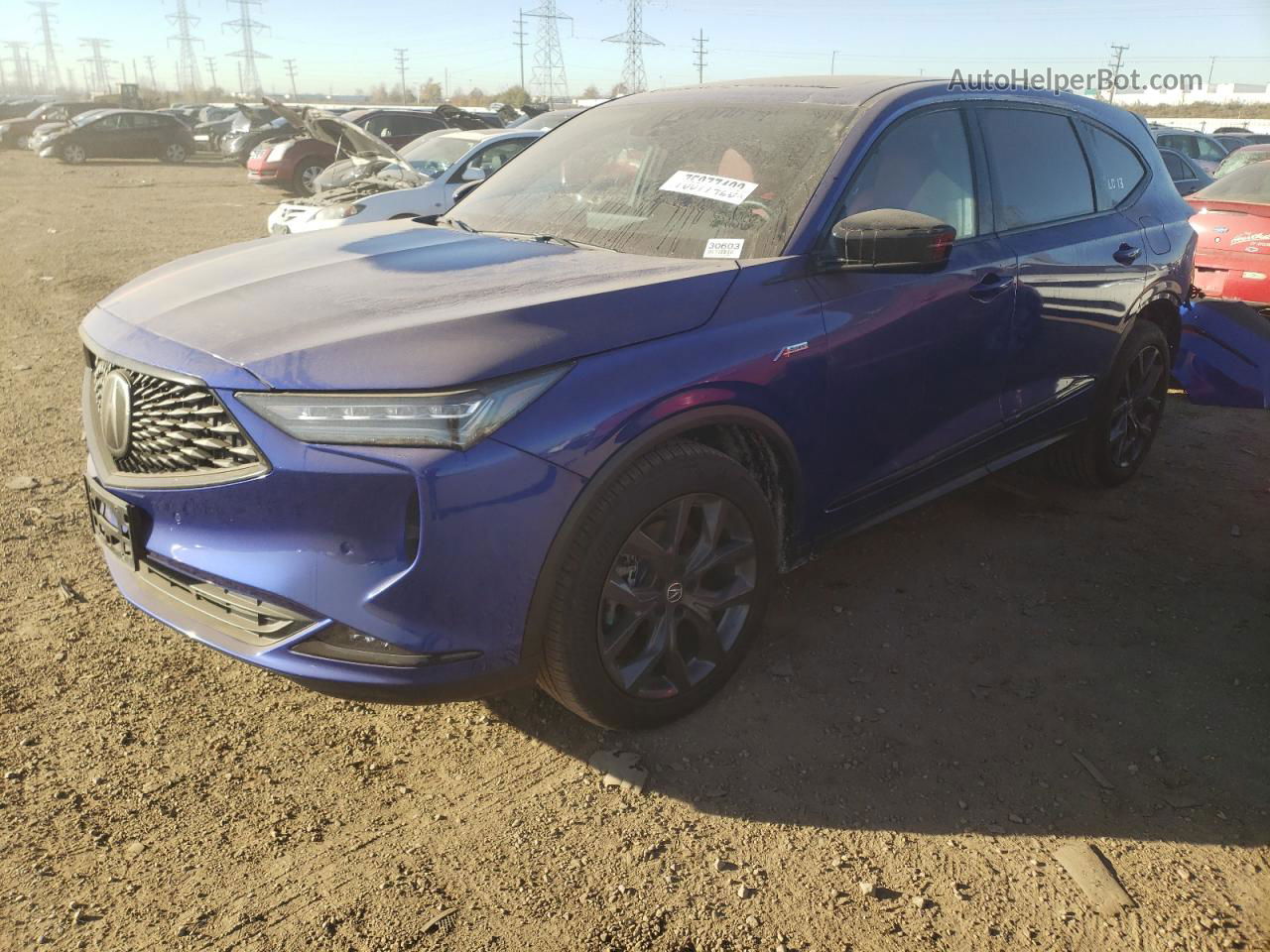 2023 Acura Mdx A-spec Синий vin: 5J8YE1H01PL014496