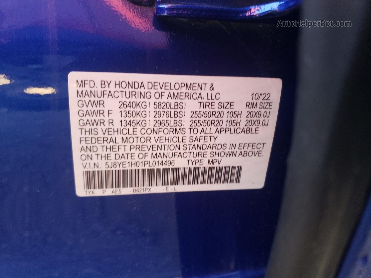 2023 Acura Mdx A-spec Синий vin: 5J8YE1H01PL014496