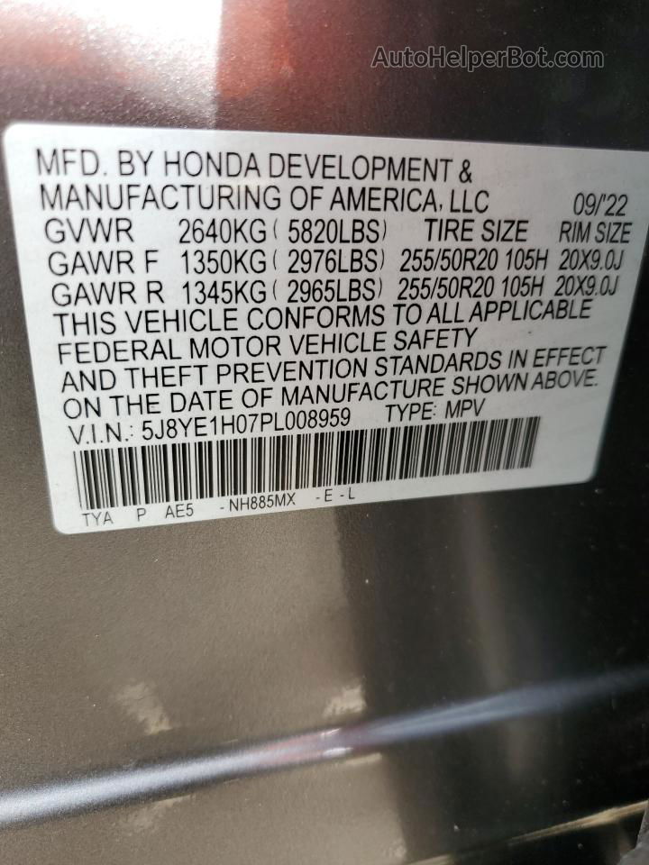 2023 Acura Mdx A-spec Gray vin: 5J8YE1H07PL008959