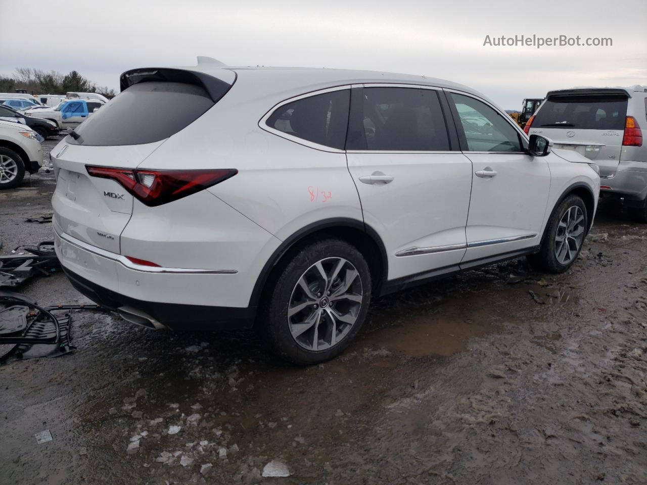 2023 Acura Mdx Technology White vin: 5J8YE1H44PL026239