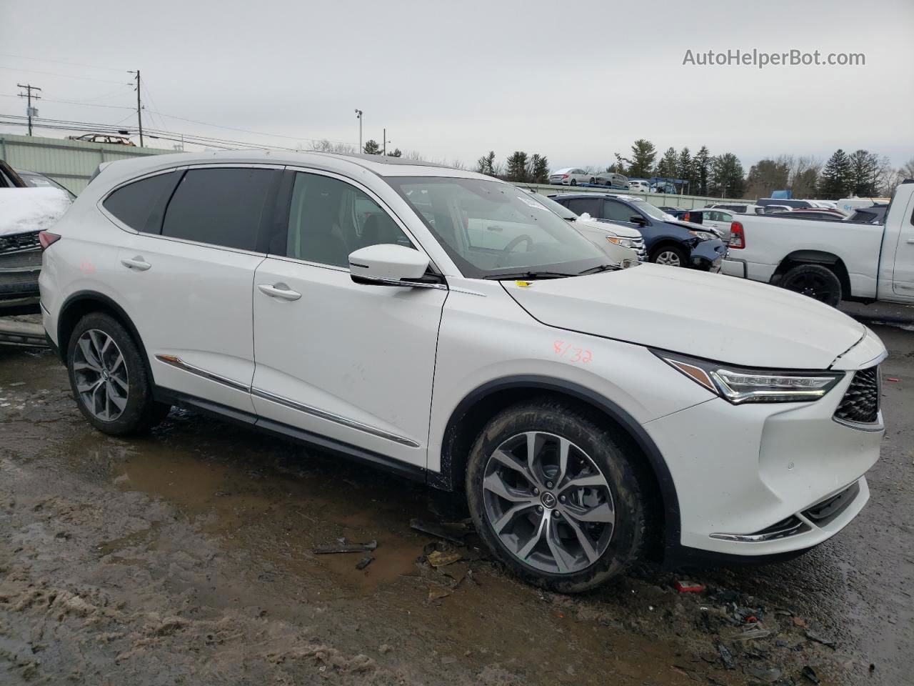 2023 Acura Mdx Technology White vin: 5J8YE1H44PL026239