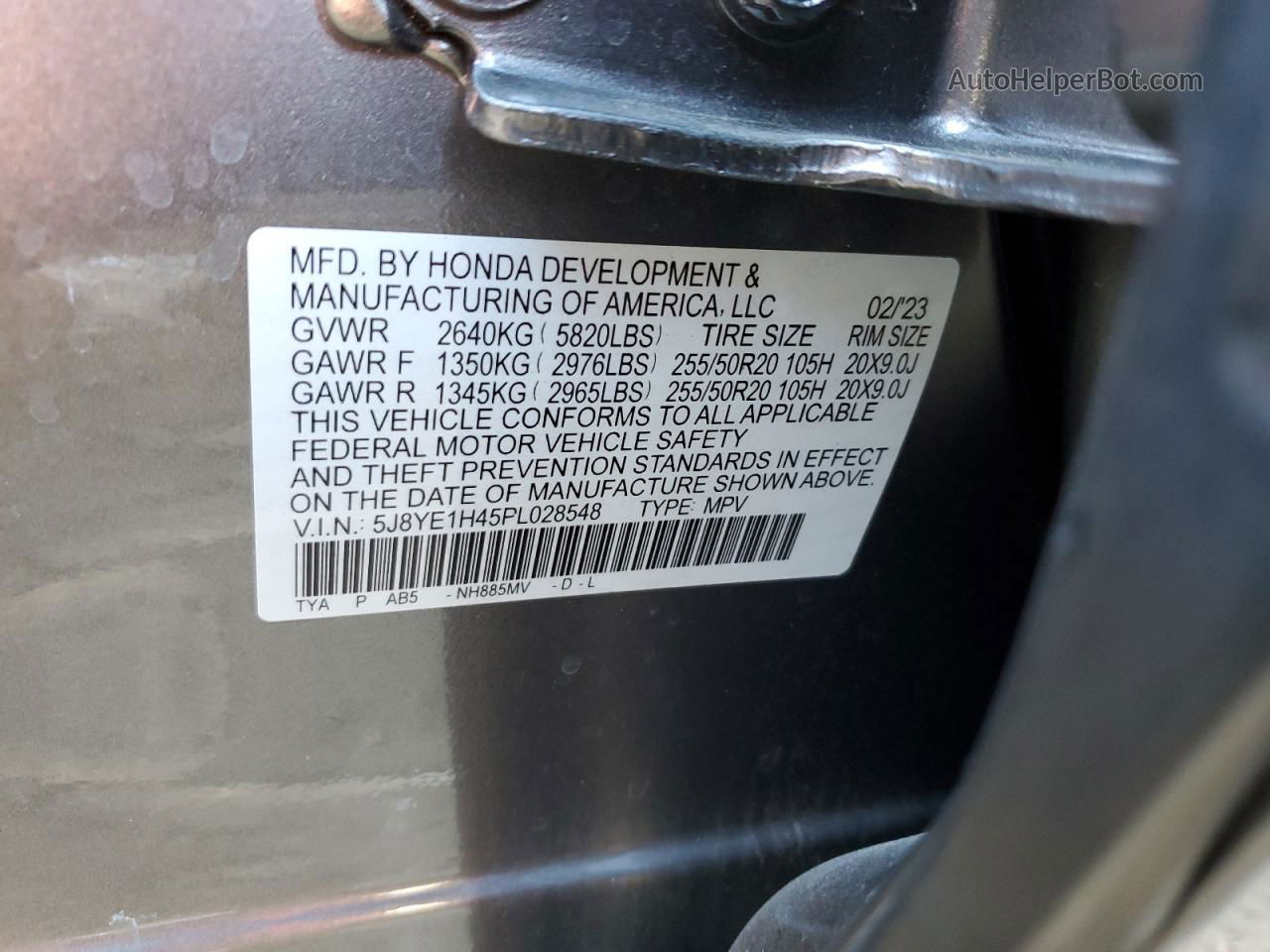 2023 Acura Mdx Technology Серый vin: 5J8YE1H45PL028548